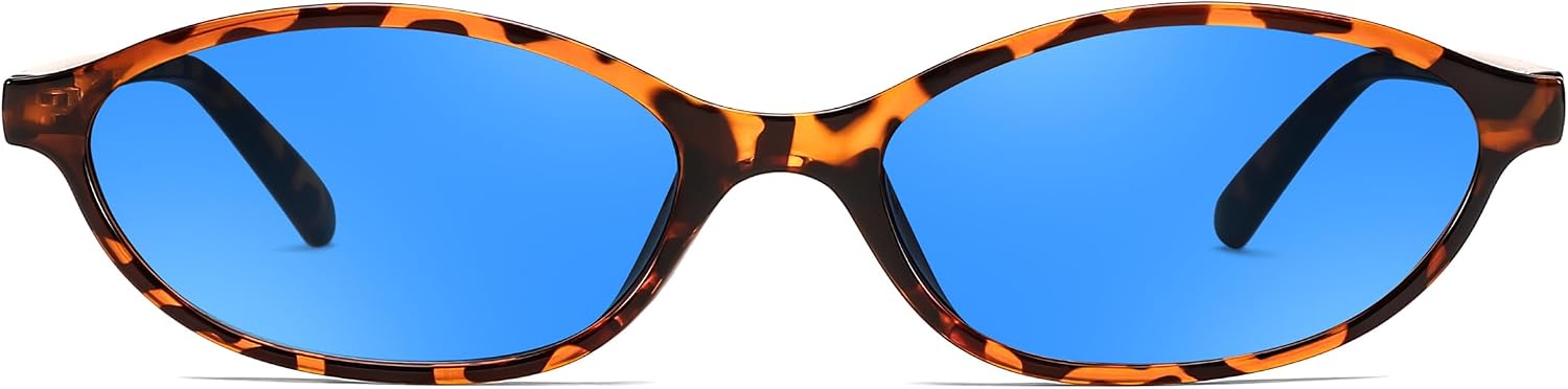 商品图片 63 | B0DMN6519L | FEISEDY Retro Oval Cat Eye Sunglasses for Women 90s Narrow Lightweight Shades Y2k Trendy Sunnies B0257