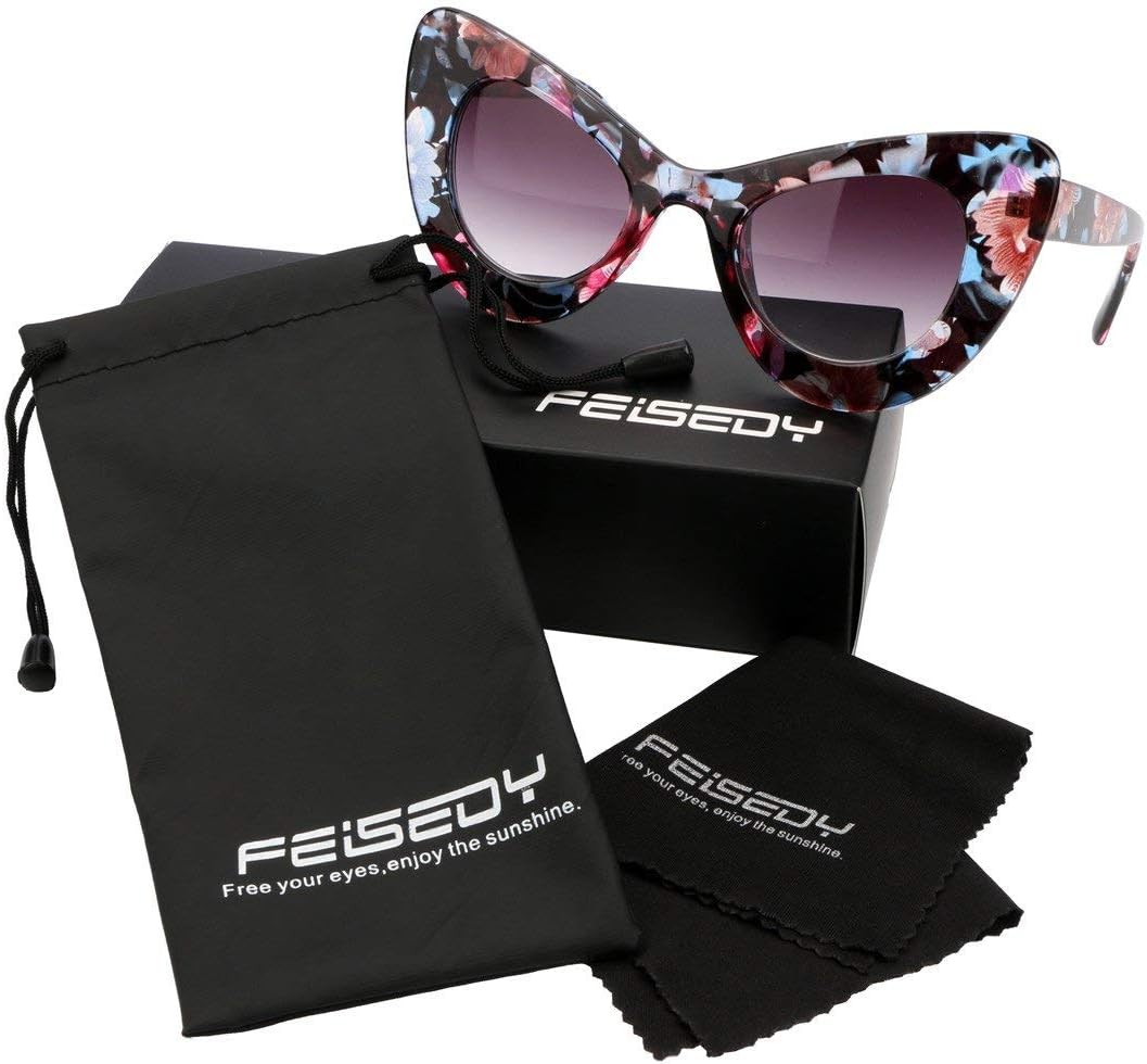 商品图片 6 | B01K4IHOT2 | FEISEDY Retro Cat Eye Women Sunglasses Cateye Acetate Frame Polycarbonate Lenses B2239