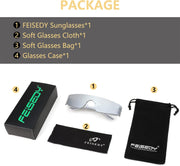 ÉÌƷͼƬ 63 | B0B1V45SXC | FEISEDY Y2K Futuristic Sunglasses Women Men Rimless One Piece Miorred B2927