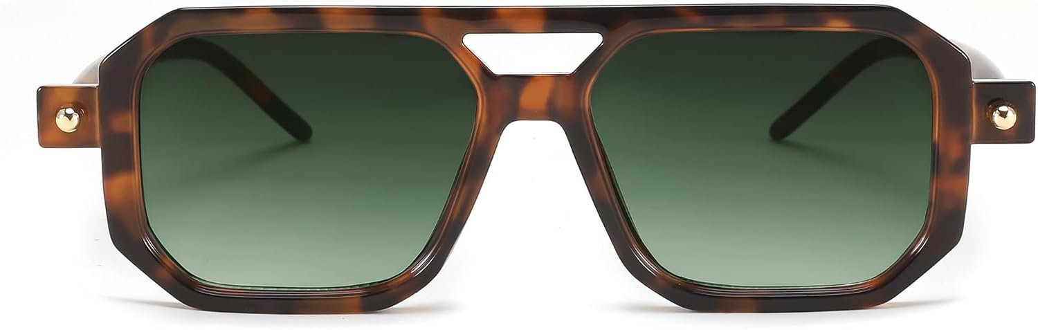 商品图片 197 | B09YTJ4FQZ | FEISEDY Vintage Square 70s Flat Aviator Sunglasses Women Men Classic Retro Stylish Frame UV400 Sunglasses B2622