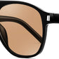 Black Frame - Light Brown Lens / 54 Millimeters | B0GXNPTVK5 | FEISEDY Retro Aviator Sunglasses for Women Men Square Sunnies 70s Pilot Style Lightweight UV400 Shades B0421