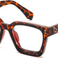 Leopard / 50 Millimeters | B0CWRJ78X2 | FEISEDY Blue Light Blocking Glasses Women Men Chunky Square Computer Glasses B0101