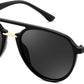 Black Frame Grey Lens / 55 Millimeters | B0H1C1XR1Z | FEISEDY 70s Retro Aviator Sunglasses Polarized UV400 for Men Women B0453