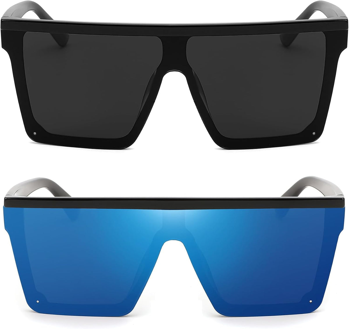 ÉÌƷͼƬ 98 | B09H6XXSDN | FEISEDY Oversized Sunglasses Mens Womens Flat Top Square Trendy Visor Shades UV400 B2470