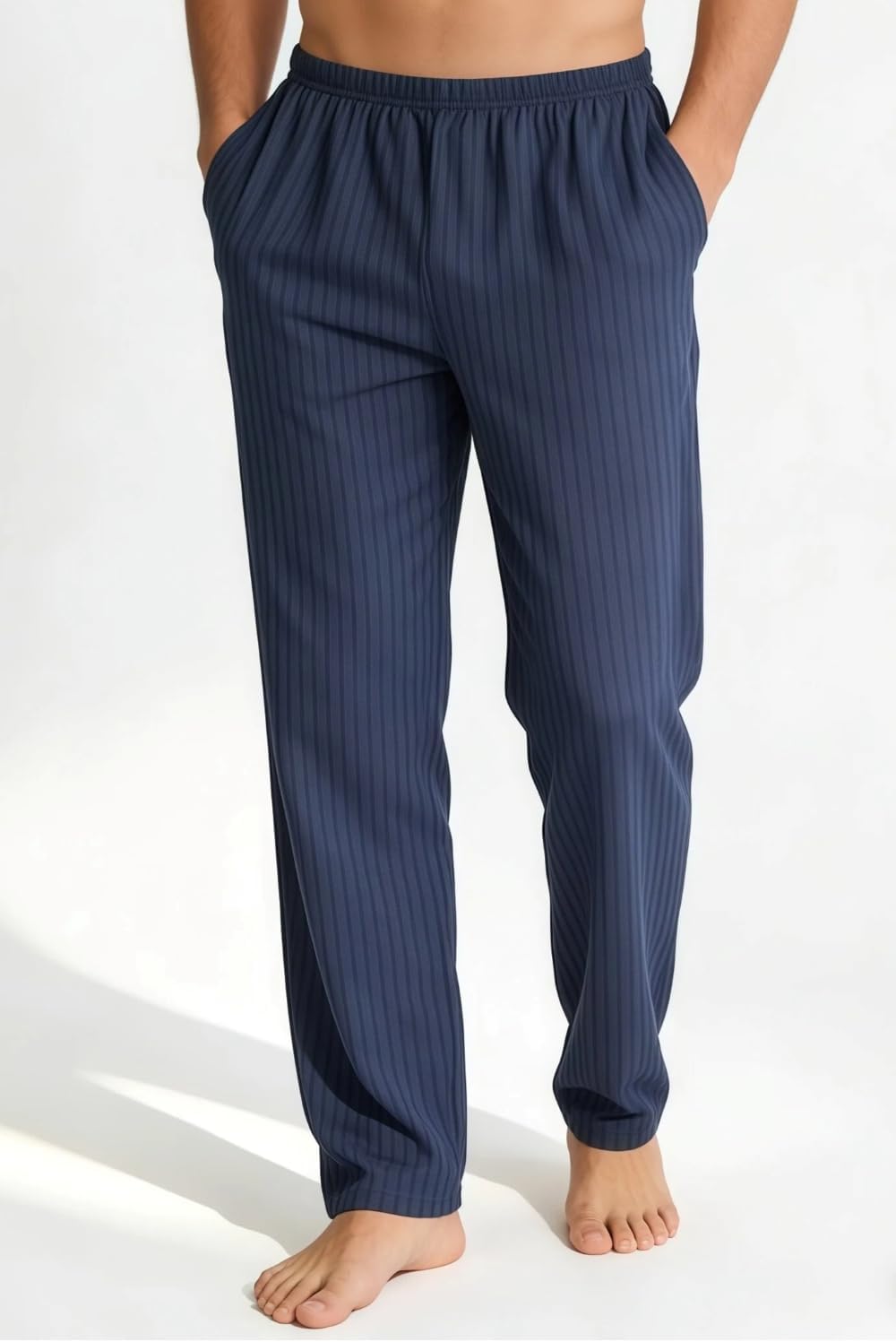 Dark Blue-xxl / XX-Large | B0GC2HWJV6 | Mens Pajama Pants, Ultra-Thin Lightweight Plaid Cotton Lounge Loose Comfortable Sleepwear Casual Wearable Home Pants(L-XXL)