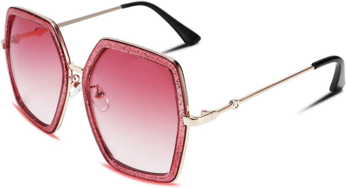 ÉÌƷͼƬ 37 | B08C7TTTDN | FEISEDY Women Large Hexagon Inspired Sunglasses Fashion Irregular Design Style Geometric B2503