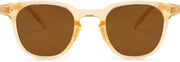 003 Champagne Frame/Brown Lens / 46 Millimeters | B0CCP8QF52 | FEISEDY Classic Polarized Sunglasses Retro Round Sunglasses for Women Men Trendy Shades B0002