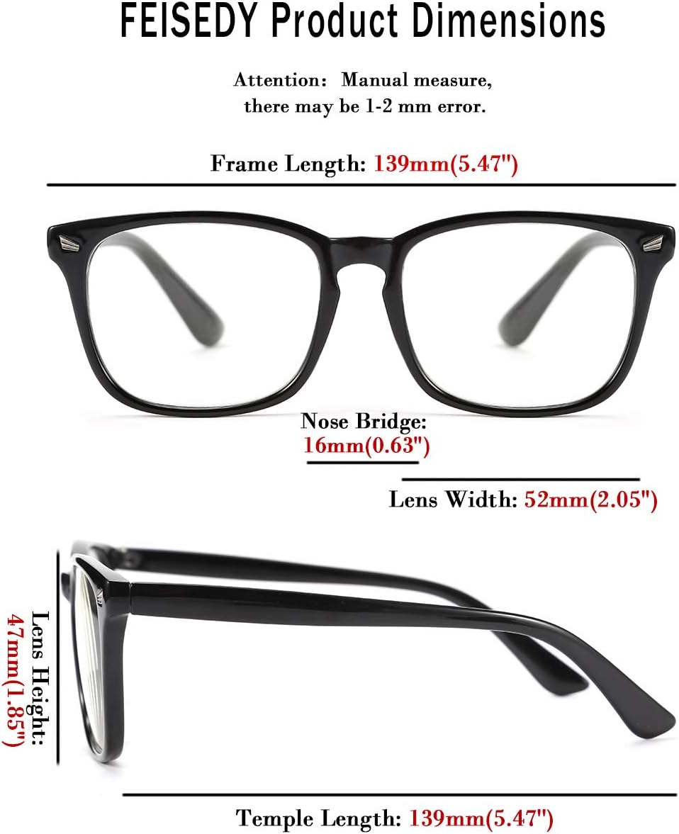 ÉÌƷͼƬ 5 | B07Z19XLDT | FEISEDY Vintage Reading Blue Light Blocking Glasses Women Men Reader Spring Hinge Glasses B2519