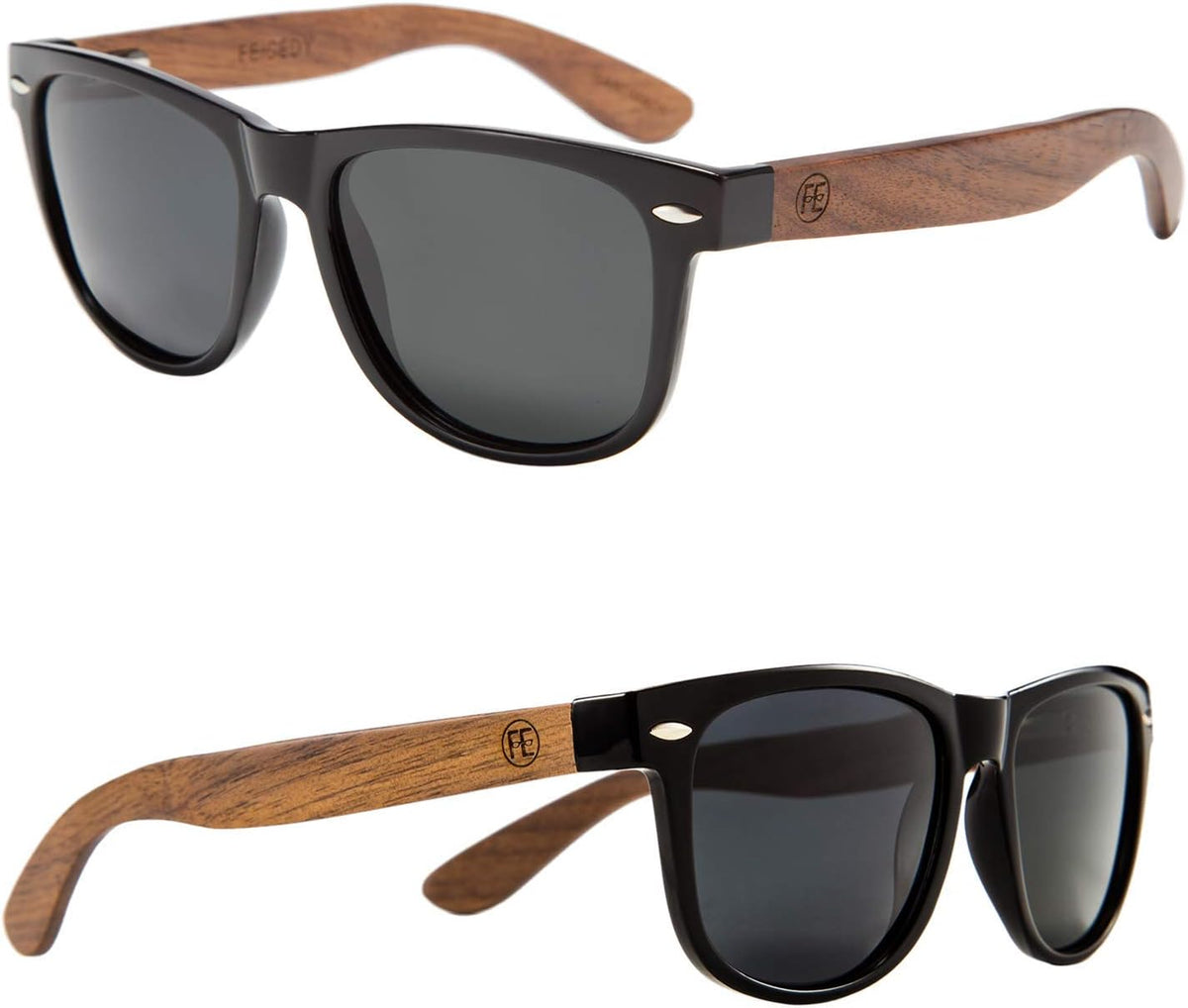商品图片 27 | B07J2YHS4L | FEISEDY Polarized Wood Sunglasses Women Men HD UV400 Driving Fishing Golf Sunglasses B2448