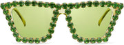 ÉÌƷͼƬ 2 | B09V7X56D4 | FEISEDY Women Crystal Square Cat Eye Sunglasses Sparkling Trendy Retro Cateye Sunglasses B2898