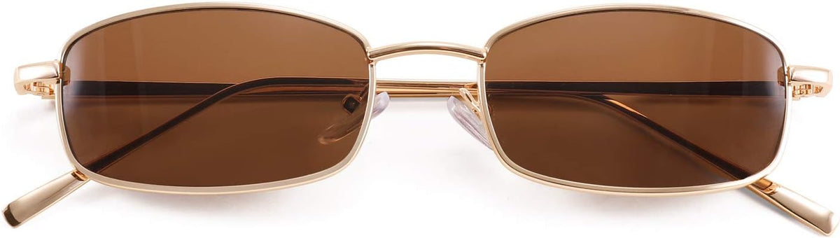 ÉÌƷͼƬ 28 | B079L1KYF3 | FEISEDY Vintage Small Rectangle Sunglasses Women Men Retro Trendy Square Metal Frame Sun Glasses B2295