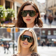 ÉÌƷͼƬ 34 | B085PPHWTZ | FEISEDY Retro Oversized Sunglasses Women Men One Piece Frame B2580