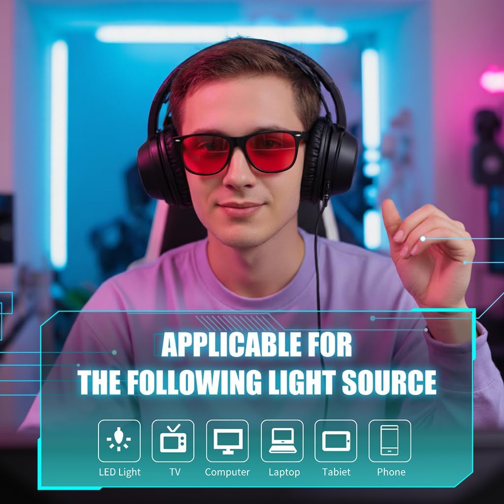 ÉÌƷͼƬ 2 | B0FQ5DRDJG | FEISEDY Orange Blue Light Blocking Glasses for Woman Men Amber Lenses Computer Gaming Glasses for Better Sleep