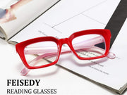 ÉÌƷͼƬ 9 | B07TCM52QY | FEISEDY Retro Square Blue Light Blocking Reading Glasses B2479