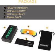 ÉÌƷͼƬ 32 | B0B1V45SXC | FEISEDY Y2K Futuristic Sunglasses Women Men Rimless One Piece Miorred B2927