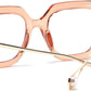 商品图片 13 | B08DF5QRXC | FEISEDY Oversized Square Blue Light Blocking Glasses Eye Strain Glare Pearl Inlay Arm Cat Eye Fashion Eyewear B2639