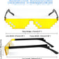 商品图片 19 | B09SCSCKL3 | FEISEDY 2PACK Thug Life Sunglasses Funny Pixelated Mosaic Gamer Glasses Party Disco Cool B2876-F2