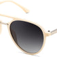 Rice White Frame Gradient Grey Lens / 55 Millimeters | B0H1C3S892 | FEISEDY 70s Retro Aviator Sunglasses Polarized UV400 for Men Women B0453