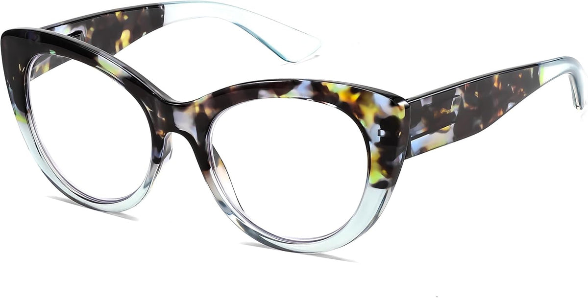 Blue Tortoise / 2.0 x | B0DFPWLXZ4 | FEISEDY Cat-Eye Blue Light Reading Glasses for Women Thick Fashion Anti- Glare Digital Eyestrain Readers B0230