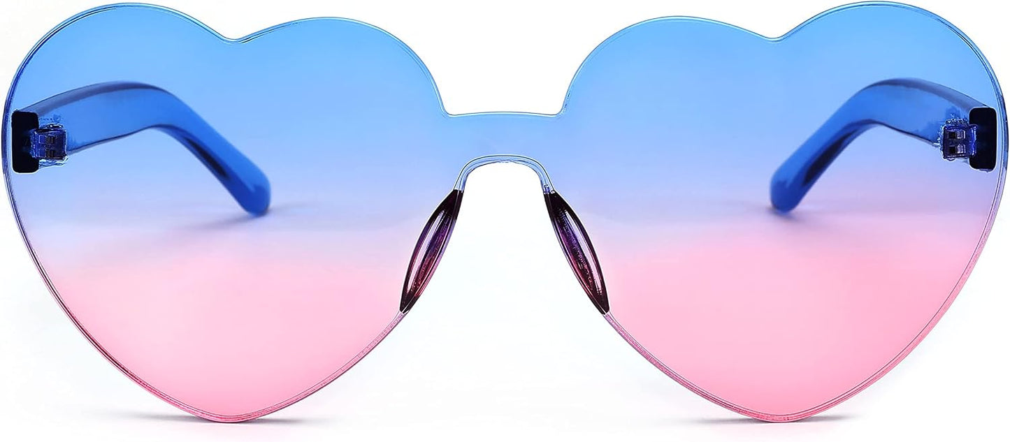 商品图片 17 | B07BLKHDRH | FEISEDY Thick Heart Sunglasses Rimless Heart Shaped Sun Glasses Women Fashion Love Glasses B2419