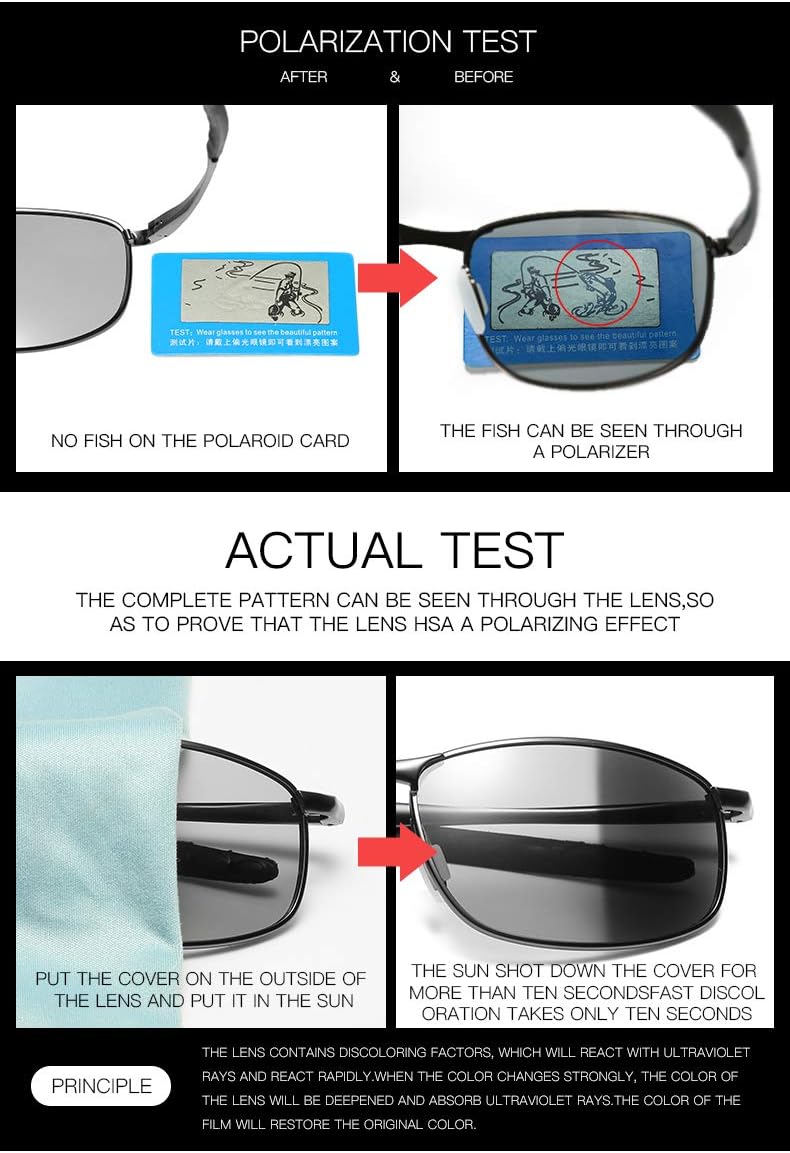 商品图片 41 | B07GSRV2H5 | FEISEDY Rectangle Polarized Square Sunglasses for Men Women B2444