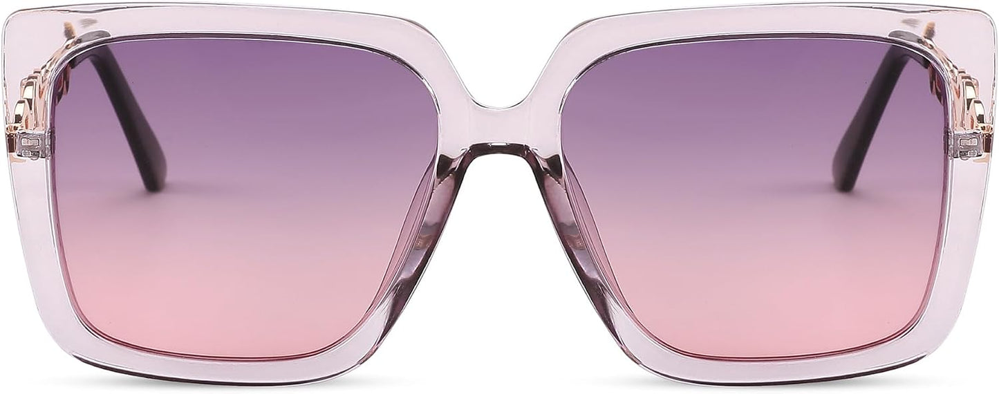 商品图片 30 | B08HVPGJW5 | FEISEDY Sunglasses Womens Trendy, Oversized Square Shades, Pearl Inlay Cat Eye Frame UV400 Protection B2625