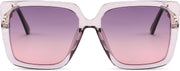 ÉÌƷͼƬ 30 | B08HVPGJW5 | FEISEDY Sunglasses Womens Trendy, Oversized Square Shades, Pearl Inlay Cat Eye Frame UV400 Protection B2625