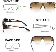 ÉÌƷͼƬ 20 | B09L4V27YS | FEISEDY Square Oversized Sunglasses for Men Women Flat Top B2765