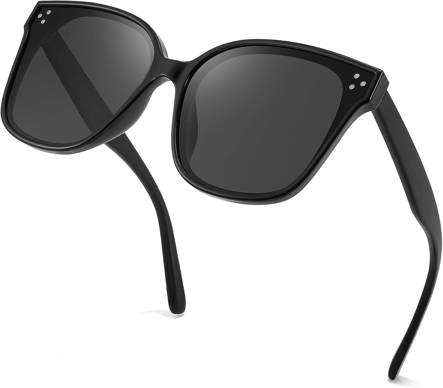 Obsidian / 60 Millimeters | B0BWDR5JH8 | FEISEDY Oversized Polarized Sunglasses - UV400 Protection, Square Fashion Sun Glasses for Outdoor & Daily B2600