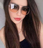 ÉÌƷͼƬ 35 | B09SDC5BD5 | FEISEDY Sunglasses Mens Women Vintage Pilot Square Trendy Metal Steampunk Fishing Driving Sun Glasses B2894