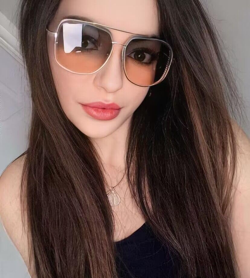 商品图片 35 | B09SDC5BD5 | FEISEDY Sunglasses Mens Women Vintage Pilot Square Trendy Metal Steampunk Fishing Driving Sun Glasses B2894
