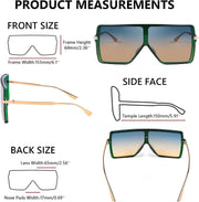 ÉÌƷͼƬ 17 | B097CVFDZT | FEISEDY Flat Top Oversized Shield Sunglasses Women Men Square Fashion Rimless Shades UV400 B2784