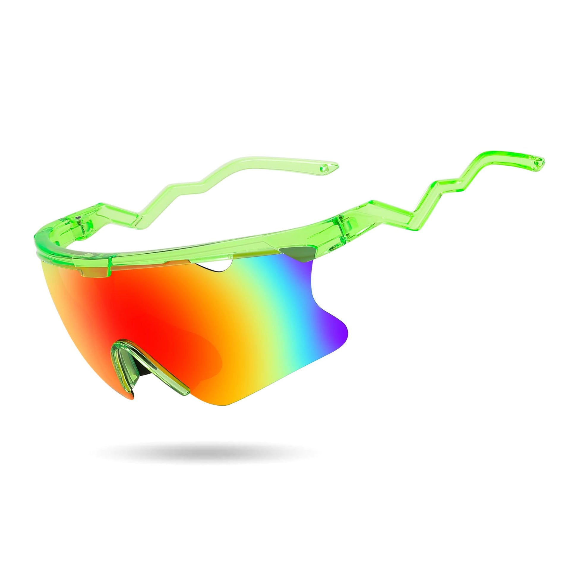 FEISEDY Sunglasses for Men and Women, Polarized Large Retro Rimless Glasses TR90 Frame for Baseball, Cycling, Sports B4073