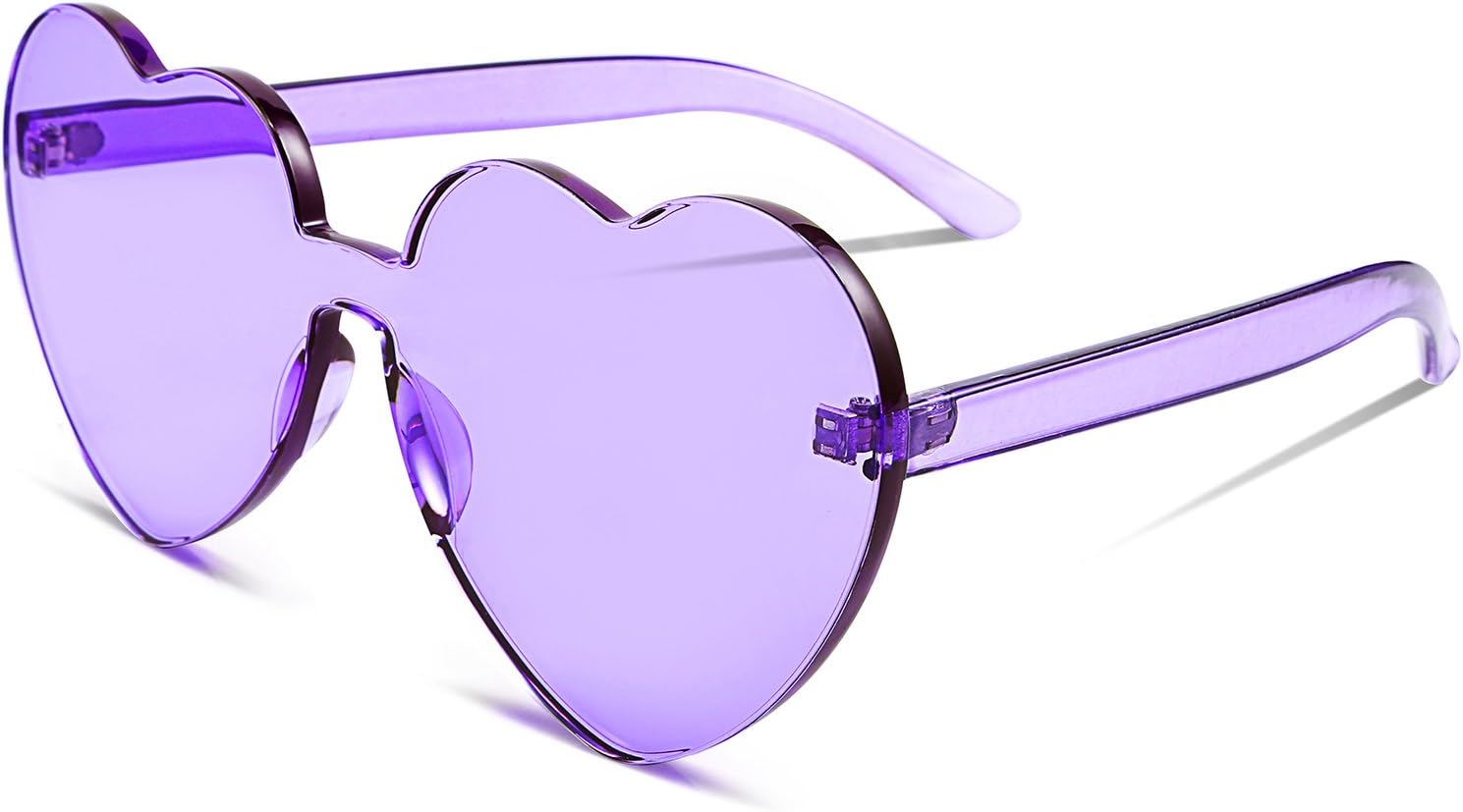 商品图片 23 | B07BLKHDRH | FEISEDY Thick Heart Sunglasses Rimless Heart Shaped Sun Glasses Women Fashion Love Glasses B2419