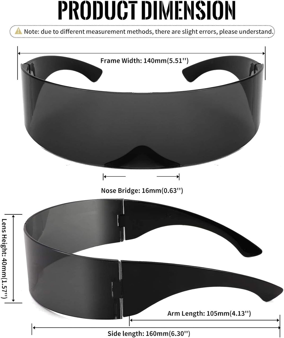 ÉÌƷͼƬ 7 | B08THY8CBQ | FEISEDY 80s Futuristic Cyclops Cyber Visor Sunglasses Men Women Punk Style Cosplay B2740