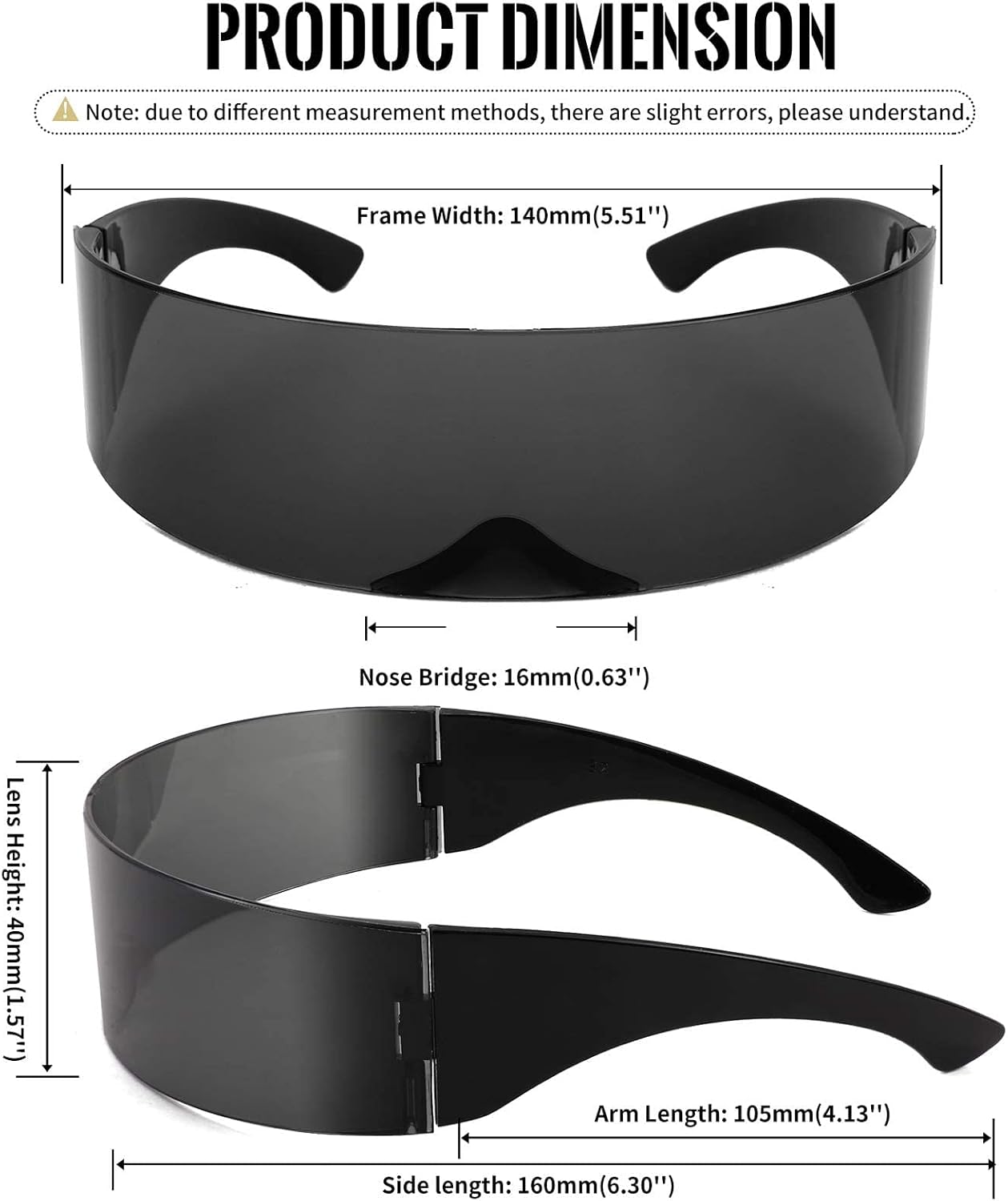 商品图片 7 | B08THY8CBQ | FEISEDY 80s Futuristic Cyclops Cyber Visor Sunglasses Men Women Punk Style Cosplay B2740