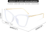ÉÌƷͼƬ 50 | B07KK3P4KT | FEISEDY Oversized Cat Eye Glasses Frame with Clear Lenses Eyewear for Women B2460