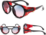 ÉÌƷͼƬ 44 | B09WN3J4YZ | FEISEDY Retro Round Steampunk Sunglasses Women Men Leatherwear B2532