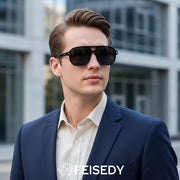 ÉÌƷͼƬ 4 | B0H79Y4V6B | FEISEDY Retro Aviator Square Polarized Sunglasses Women Men Trendy B0444