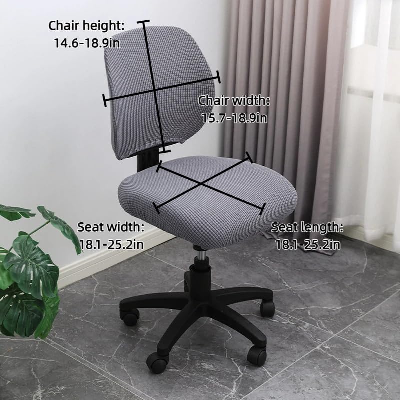 商品图片 7 | B0DXJXHZBG | 2Packs Stretch Office Computer Chair Seat Covers Set, Removable Washable Desk Chair Seat Cushion Protectors