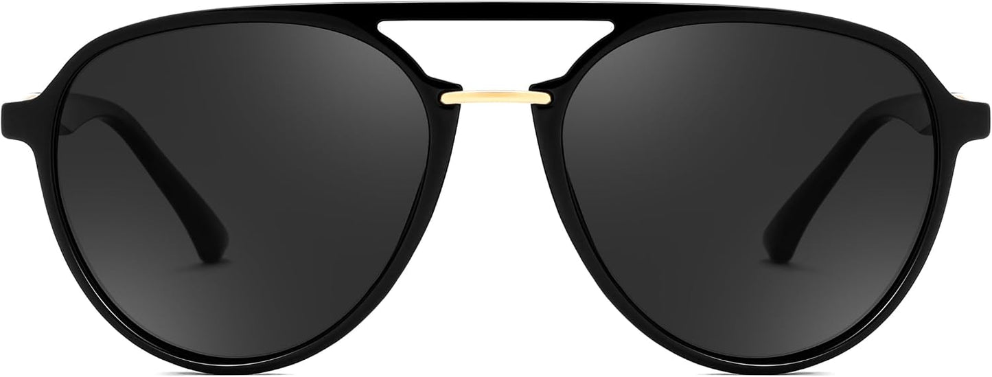 商品图片 4 | B0H1BPNZ36 | FEISEDY 70s Retro Aviator Sunglasses Polarized UV400 for Men Women B0453
