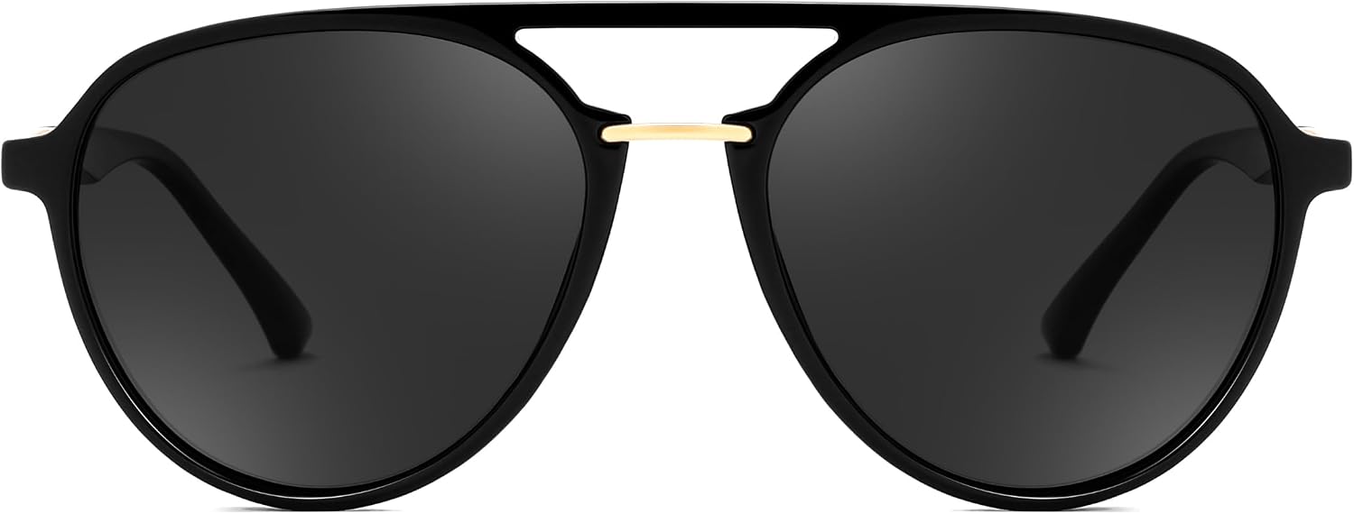 商品图片 4 | B0H1BPNZ36 | FEISEDY 70s Retro Aviator Sunglasses Polarized UV400 for Men Women B0453