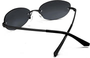 ÉÌƷͼƬ 3 | B0BZPBKFF1 | FEISEDY Trendy Rimless Oval Sunglasses for Women Men Retro 90s Eyewear Frame Y2K Glasses B2393