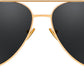 商品图片 36 | B0FKML2SSC | FEISEDY Oversized Aviator Sunglasses Women Men - Retro Gold Metal Chunky Frame, UV400 for Driving & Daily Wear B0311