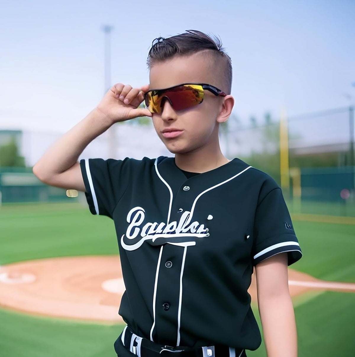 ÉÌƷͼƬ 47 | B07JZ18KMZ | FEISEDY Kids Polarized Sports Sunglasses, TR90 UV400 Baseball Cycling