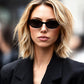 商品图片 78 | B0DMN6519L | FEISEDY Retro Oval Cat Eye Sunglasses for Women 90s Narrow Lightweight Shades Y2k Trendy Sunnies B0257