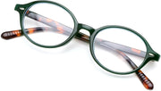 Dark Green/Tortoise Leg / 47 Millimeters | B0D5XZLWLR | FEISEDY Vintage Oval Blue Light Glasses for Women Men Stylish Lightweight 90s Eyeglasses Fake Nerd Y2k Eyewear Frame B0242