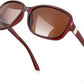Transparent Brown Frame & Gradual Brown Lens / 58 Millimeters | B0FZKPJ69X | FEISEDY Polarized Sunglasses for Women Classic Vintage UV400 Shade | Trendy Square Wraparound Ladies Sun Glasses B0309