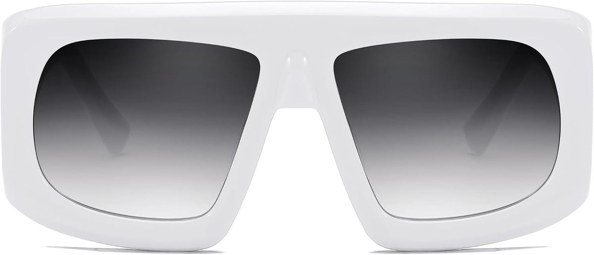 ÉÌƷͼƬ 16 | B0CYX6Y87W | FEISEDY Retro Oversized Avaitor Sunglasses for Women Men Bold Thick Frame Flat Top Shades B0126