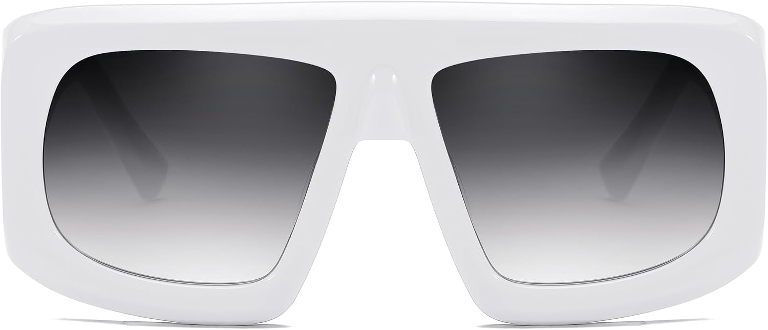 商品图片 16 | B0CYX6Y87W | FEISEDY Retro Oversized Avaitor Sunglasses for Women Men Bold Thick Frame Flat Top Shades B0126